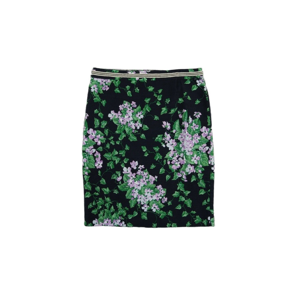 NEW Talbots Pencil Skirt Women's Size 8P Petite Navy Purple Floral Oprah